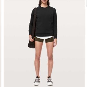 Black Lululemon Scuba Crew Sweater Pullover Size 4